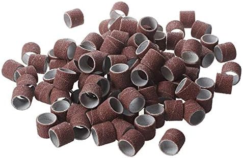 ABST36807 Abrasive 100Pc 1/2" Sanding Bands Kit With 2 Sanding Drum Mandrel for Dremel Rotary Tools - (Type: As Shown)