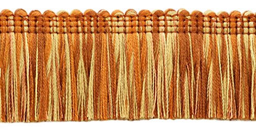 Frange à brosse de 45mm couleur bronze cuivré de 4.6m de long pour customiser vos tissus