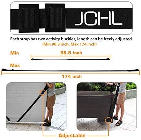 JCHL Moving Straps Moving and Lifting System for 2 Mover Adjustable Shoulder Lifting 4 Buckles Easily Move Lift Carry Secure Furniture Appliances Heavy Objects