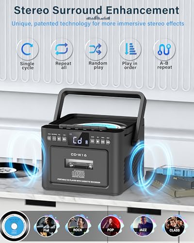 Greadio GB-W16 Rechargeable Cd Player Boombox thumb #6