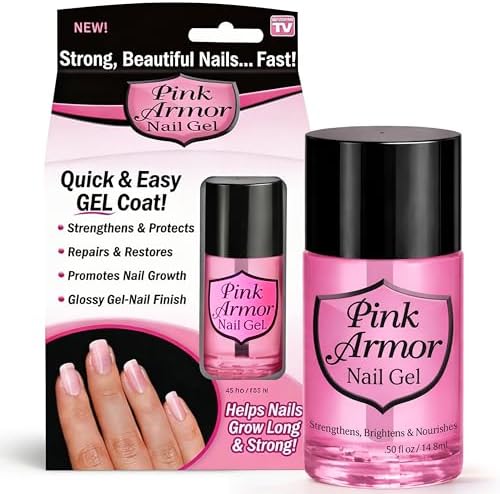 Ontel Armor Nail Gel, Pink, 0.45 Fl Oz, As Seen on TV