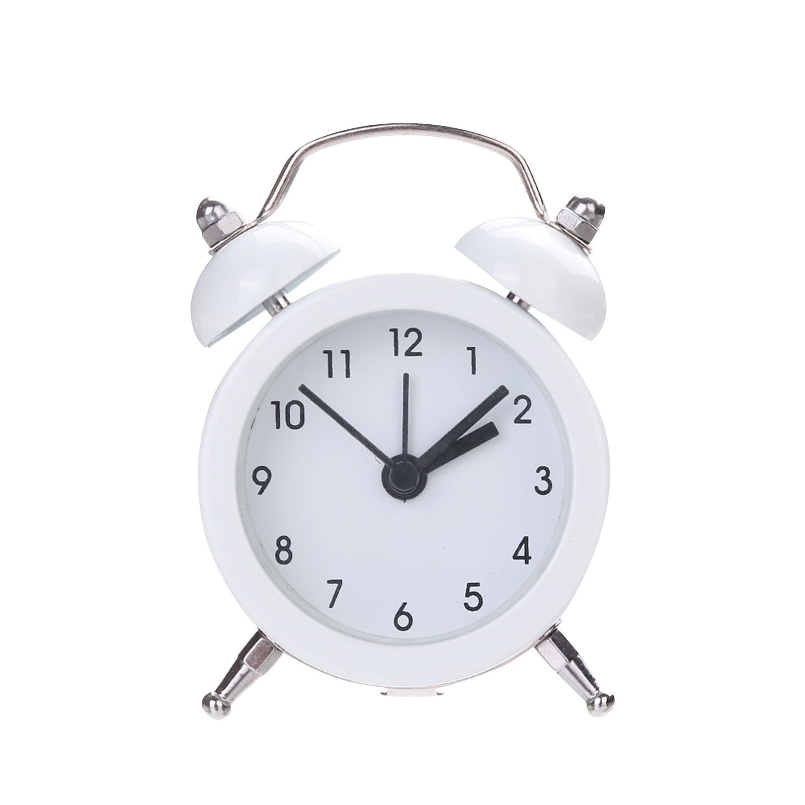 BMKGODN alarm clock， Battery Operated Analog Clock - Great for Bedroom and Home Decoration Alarm Clocks for Bedrooms(White)