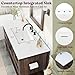 AMERLIFE 48” Farmhouse Bathroom Vanity with Sink, Freestanding Cabinet with 4 Drawers, Double Barn Doors & Open Shelf, Rustic Storage for Master or Family Bathroom, Rustic Brown