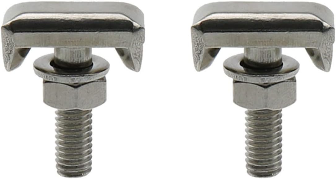 T-Bolt ZZHXSM 2 Sets Battery Clamp Terminal T Bolt Kit Car T-Bolt Battery Terminals Connector Accessories (2 x Bolts + 2 x Nuts + 2 x Washers)
