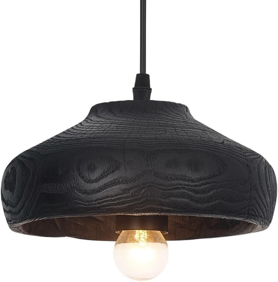 Lampe suspendue for restaurant au style chaleureux avec douille E27 noire