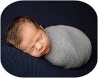 Vista 8 de Coberllus Accesorios de fotografía para bebés recién nacidos, tela elástica y ondulada, para sesión de fotos de niños y niñas (rosa claro)