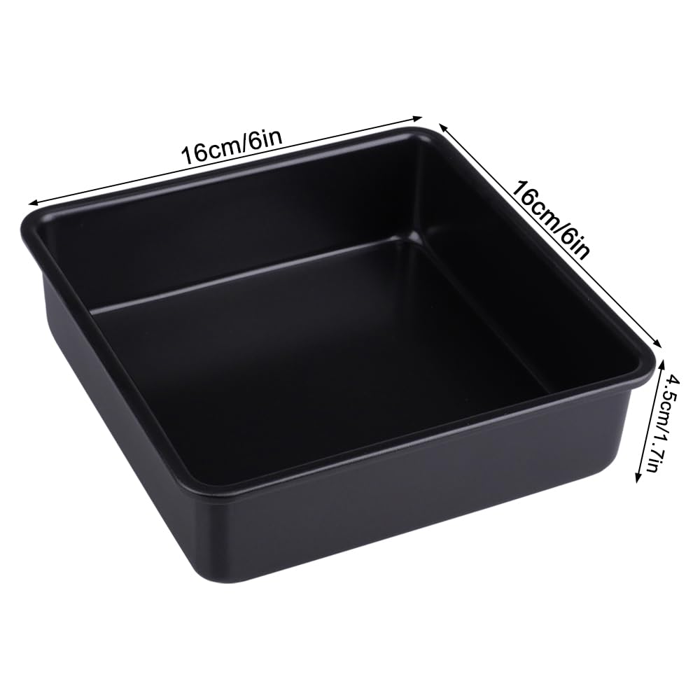 Set di 2 Teglia Forno Quadrata Teglie Forno Antiaderenti Stampo per Forno 15x15 Rostiera Antiaderente Teglia per Friggitrice ad Aria per Torte Lasagne Brownie