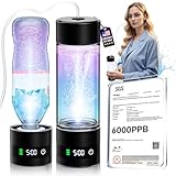 4.0 Upgrade Hydrogen Water Bottle & Hydrogen Absorption 【SGS Certification - 6000PPB】 Hydrogen Water Bottle - 2025 SPE PEM Technique 【NO.1-100% Odorless】 Applicable to Various Water