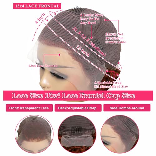 Natural Color 13x6 Deep Wave Lace Front Wigs 24 Inch+Ginger Orange 13x4 Deep Wave Lace Front Wigs 30 Inch