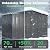 AECOJOY Shed 8' x 10' Outdoor Storage Metal Shed, Dark Grey Steel Yard Shed with Design of Lockable Doors, Utility and Tool Storage for Garden, Backyard, Patio, Outside use