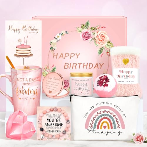 Birthday Gifts for Women Happy Birthday Gift Baskets for Women Unique Not A Day Over Fabulous Mug...