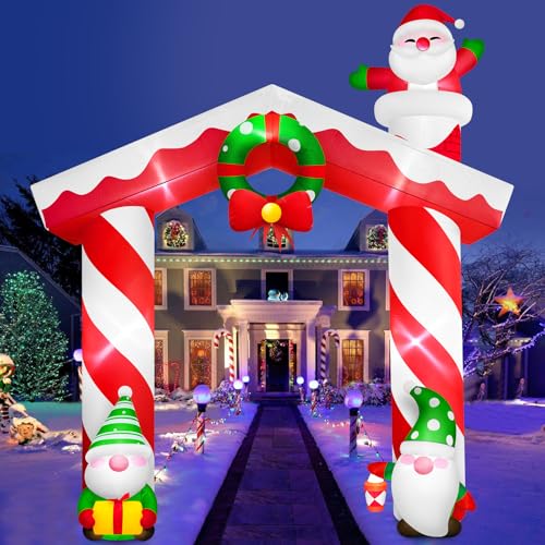 Danxilu Gonfiabili Natale per Esterni Grandi da 10 Piedi Luci