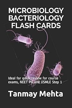 Paperback Microbiology Bacteriology Flash cards: Ideal for quick review for course exams, NEET PG and USMLE Step 1 Book