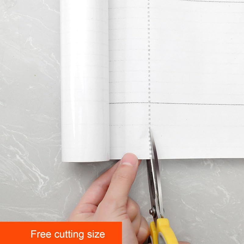 Image of Glossy White Wallpaper Peel and Stick Wallpaper Self Adhesive Wallpaper Furniture Kitchen Vinyl Film | 2 Feet X 3 Feet- Self Adhesive wall Paper