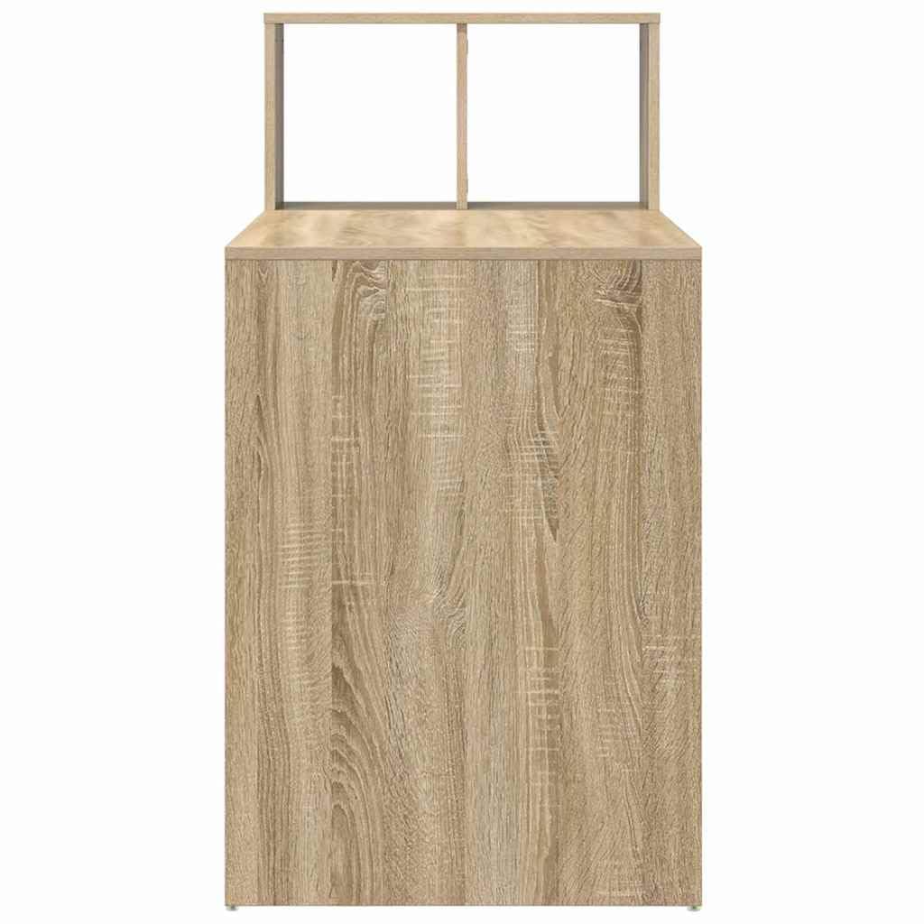 Hothingwell Computer-Schreibtisch, 108 x 55 x 103,5 cm, Holz | Mit Regalböden, minimalistisches Design, einfach zu montieren, Reinigung mit feuchtem Tuch