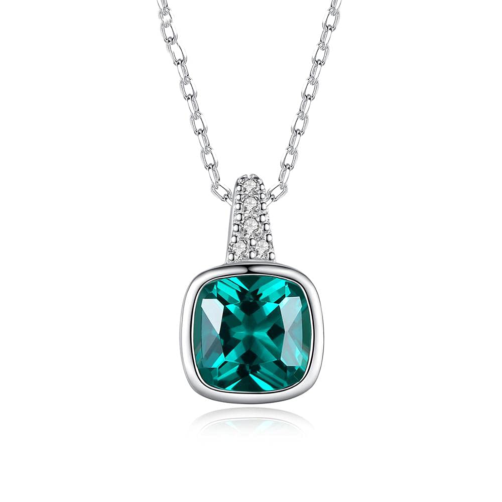 Bijoux fins authentiques avec un collier pendentif carré délicat - 7