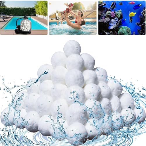 Voarge - Pelotas filtrantes (500 g), Bolas filtrantes para sistemas de filtración de arena, filtros en lugar de 18 kg de arena filtrante, para filtro de arena, piscina, robot