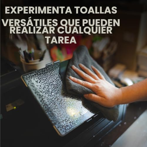 Paños de microfibra multiusos de 30x30 cm superabsorbentes pack de 12 sin pelusa 4