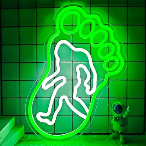 Ajoyferris Bigfoot Neon Sign Sasquatch Neon Lights Dimmable Big Foot Sasquatch Neon Light Funny Bigfoot Gifts for Men Light Up Sign for Man Cave Garage Decor Cover