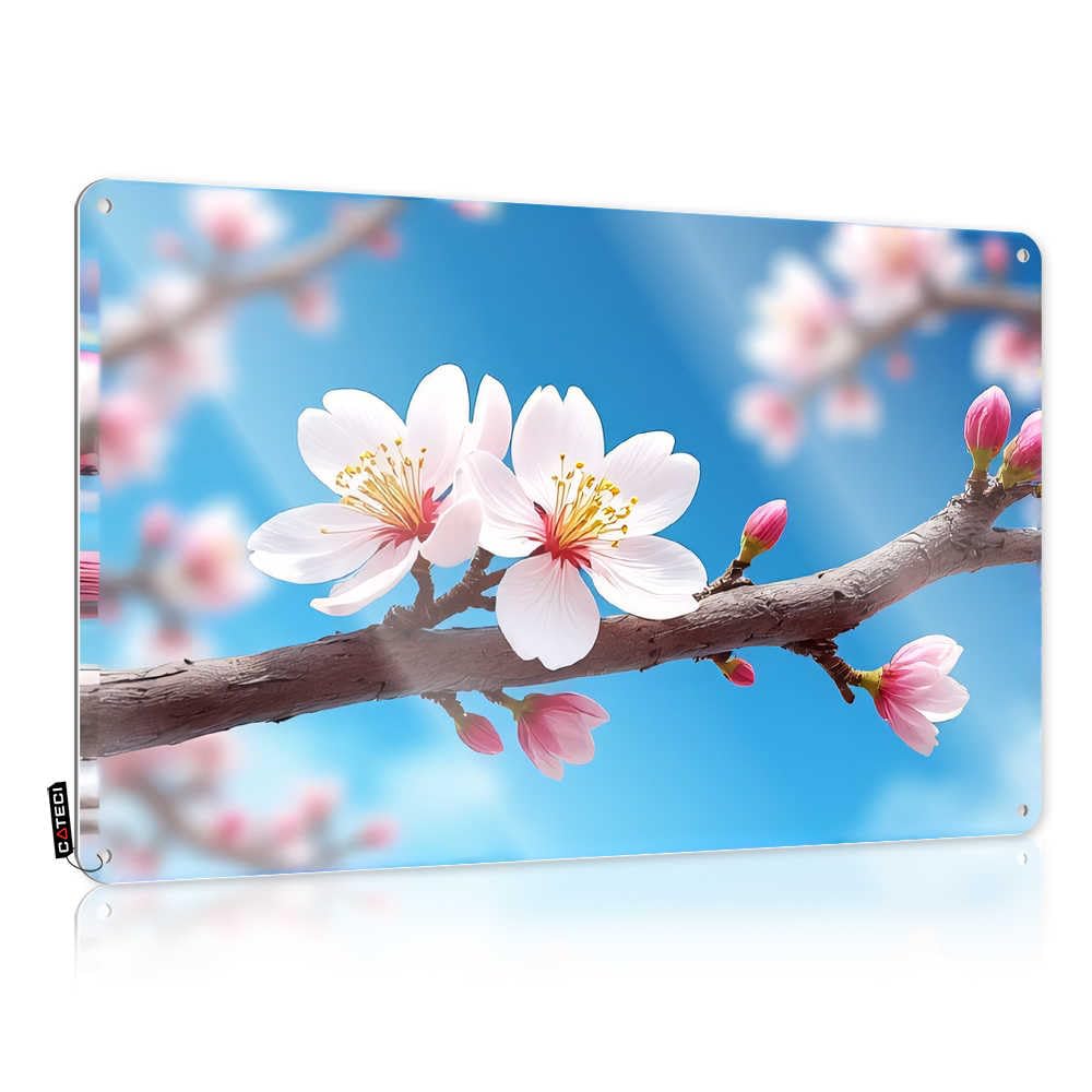 Fzfn Colour Plaques Vintage Decor Vintage Style | Cherry Blossoms In Full Bloom Distressed Collection Home Decor(30X40cm)