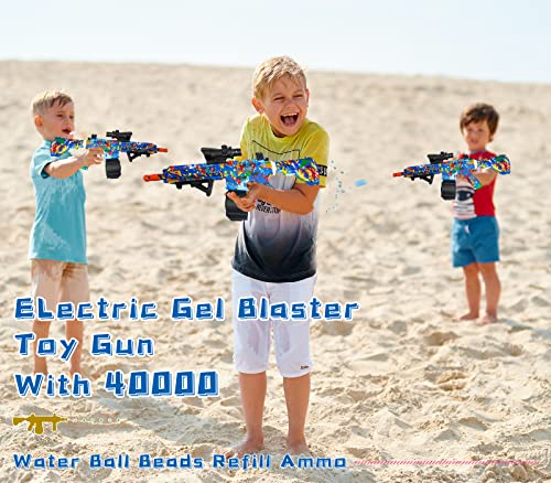 Electric Gel Ball Blaster, High Speed Automatic Splatter Ball Blaster With 40000 Water Beads And Goggles, Jiftok Rechargeable Splatter Ball Toys For Outdoor Activities Shooting Game Party Favors—Color #TOP7