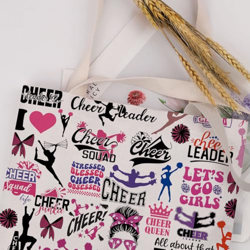 MAOFAED Cheerleader Gift, Cheerleading Tote Bag, Cheer Gift, Cheer Team Gift, Cheer Season Gift, Senior Cheerleader Gift4