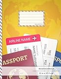 Reistetagebuch: DIN A4, „Reisepass“, 70+ Seiten, Softcover, Register, Kontaktliste • Original #GoodMemos Travel Diary • Reiselogbuch zum Selbstgestalten