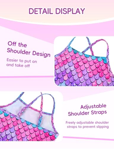 Image of Girls Swimsuit Sleeveless Bathing Suits Back Cutout Summer Swimwear with Removable Chest pad 6-14 Years