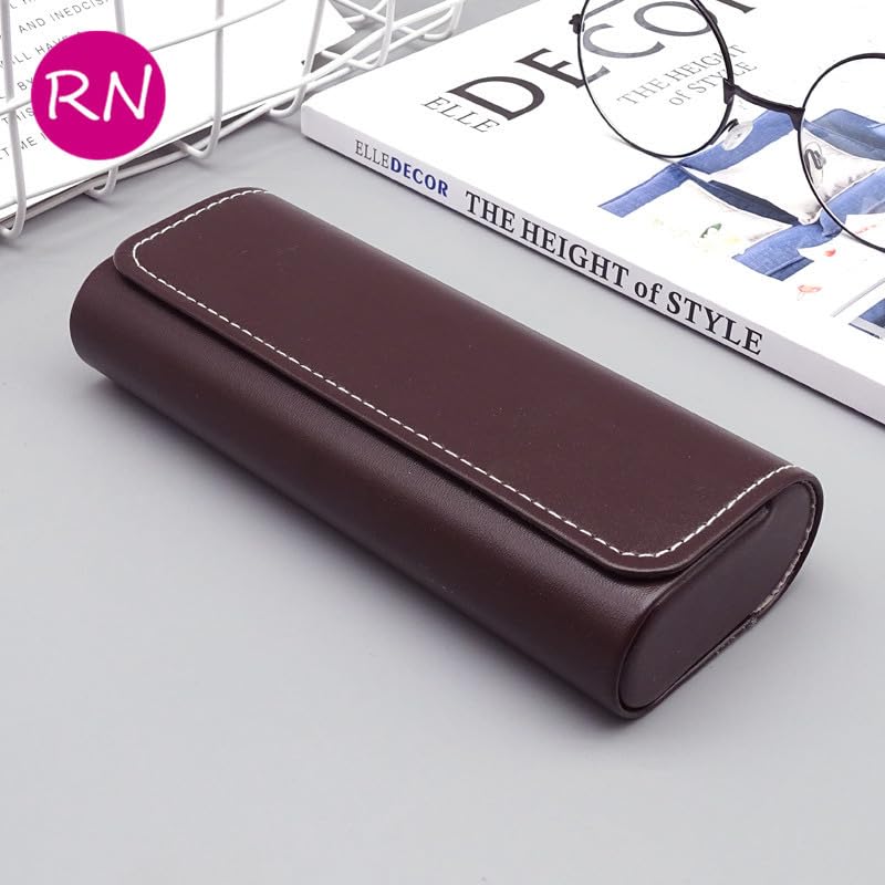Image of WINBOB Protective Eyeglasses Cases for Unisex Hard Shell Frames (Brown)