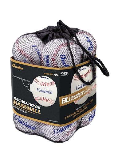 Baden | All Level R-Series | Recreation Practice Baseballs | Youth | Bag of 12