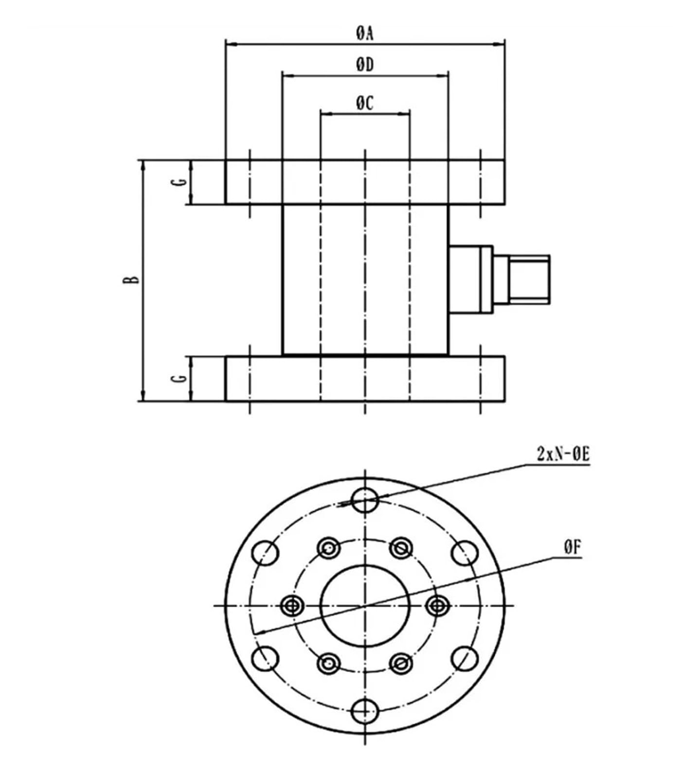 Statischer Drehmomentsensor, DYJN-101 1000 Nm Doppelflansch