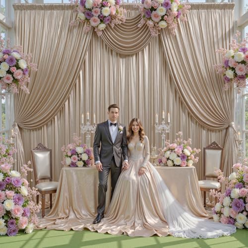 Rideau de fond à paillettes haute densité sans plis pour grand mariage