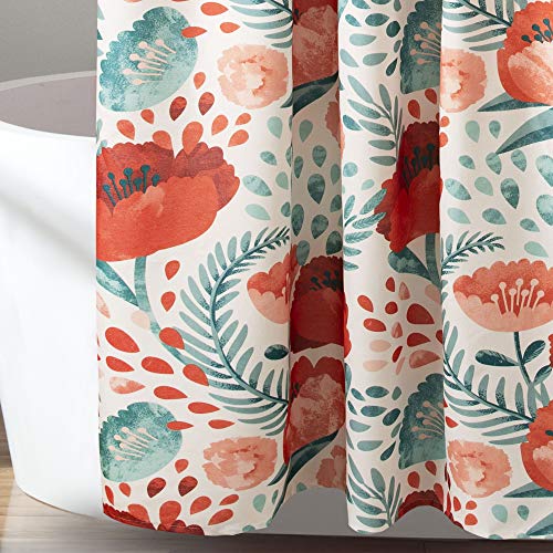 Lush Decor 16T003372 Multi Poppy Garden Shower Curtain thumb #3