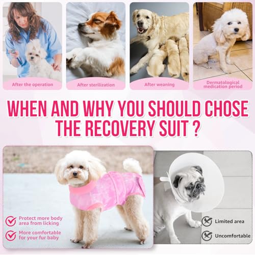 Image of Lukovee Recovery Suit for Dogs, Spay Neuter Surgery Suit Onesie Female Male