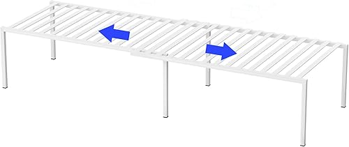 Redrubbit Estante de almacenamiento expandible para gabinete estante de encimera de cocina y gabinete alambre de metal de acero organización de
