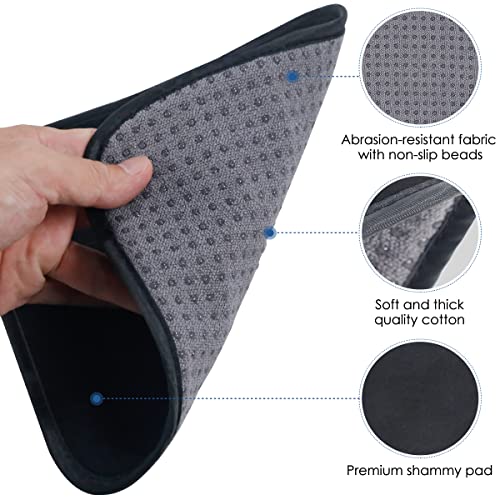 Mangrove Bowling Towel, Microfiber Bowling Ball Towels to Wipe Off Ball, 8\'\' x 8\'\' Bowling Rag Washable Bowling Shammy Pad (2-Pack Gray) - Thumbnail 4