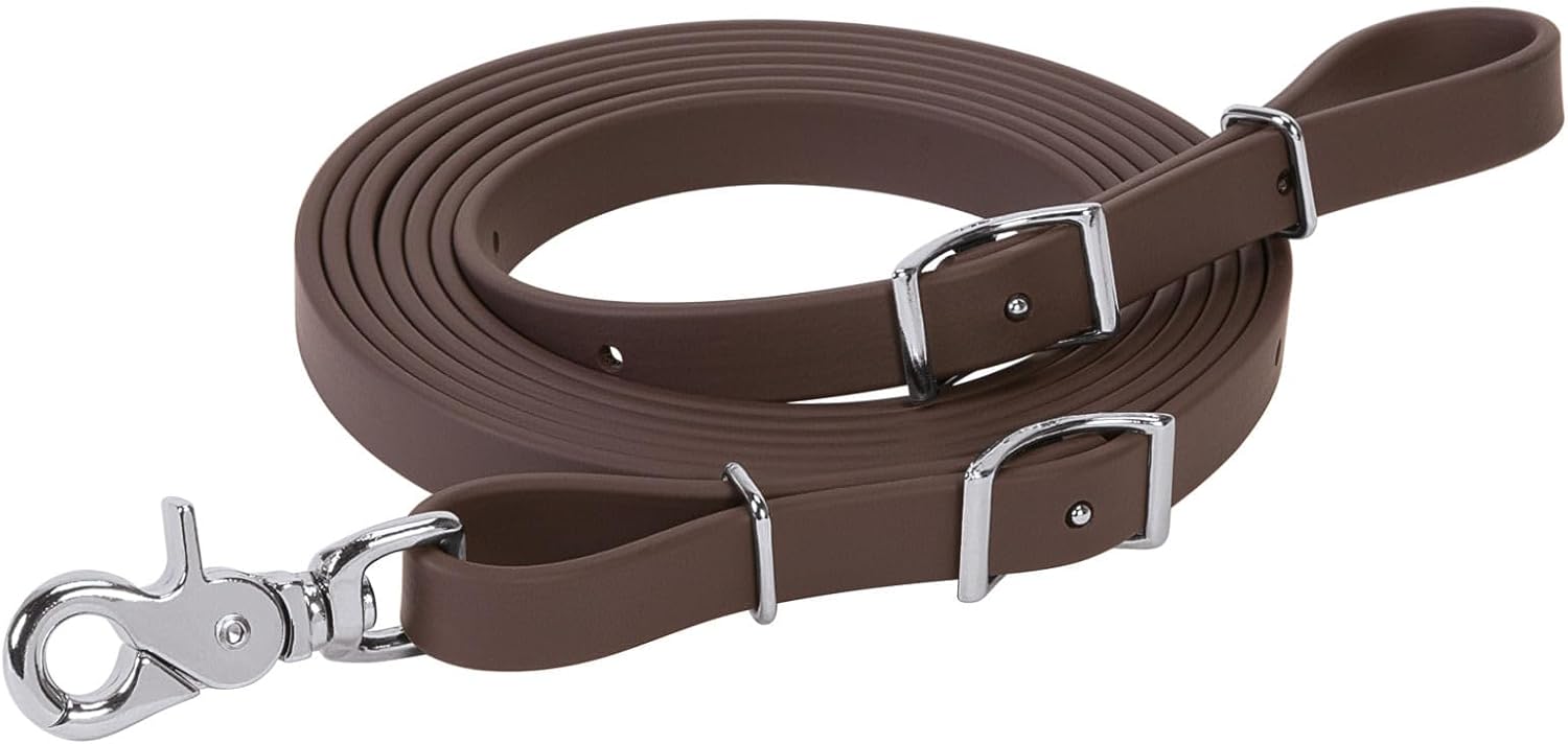 Weaver Leather Brahma Webb Trail Gear Trail Rein, Brown, 5/8-Inch x 10-Feet