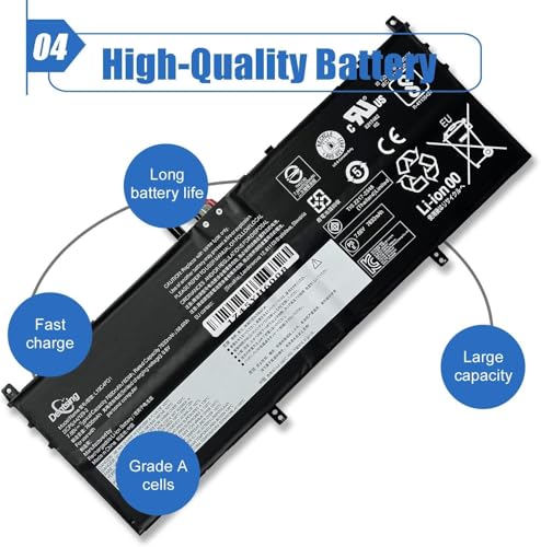 Image of 60Wh L19C4PD1 Laptop Battery Replacement for Lenovo Yoga C640-13IML LTE IdeaPad Yoga 6-13ALC6 6-13ARE05 Series 5B10W67385 5B10U65274 5B10W67329 5B10U65275 L19M4PD1 L19D4PD1