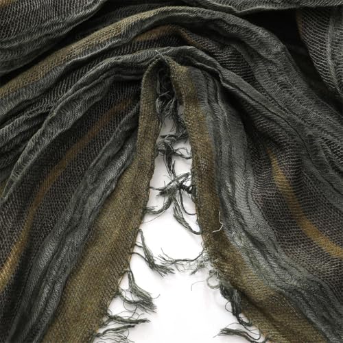 Pañuelos de algodón y lino a rayas para hombre bufanda casual pashmina 3