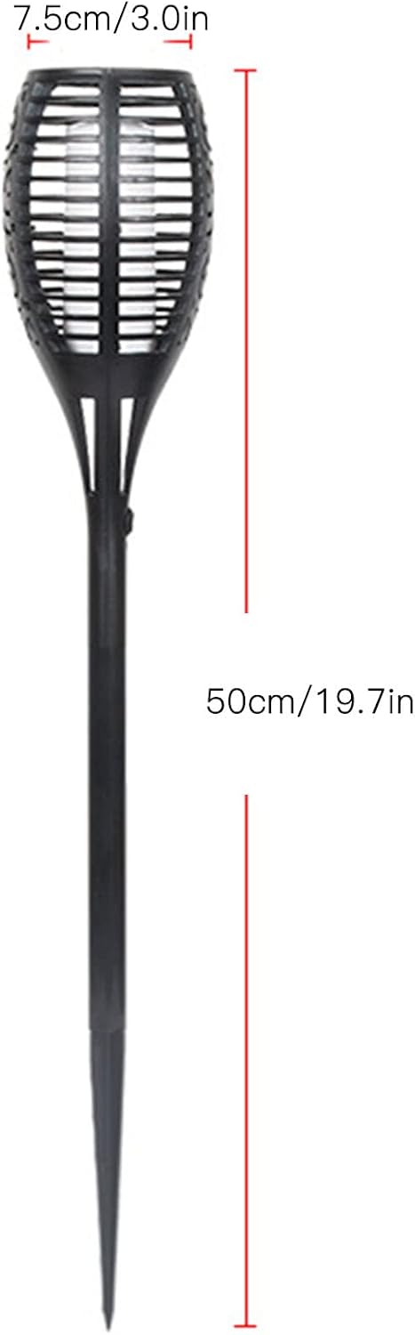 Hyuduo 4PCS Solar Landscape Lamp, 12 LED Lamps, IP65 Waterproof, Solar LED Flame Light, with Flickering Flame, for Lawn, Garden, Park, etc