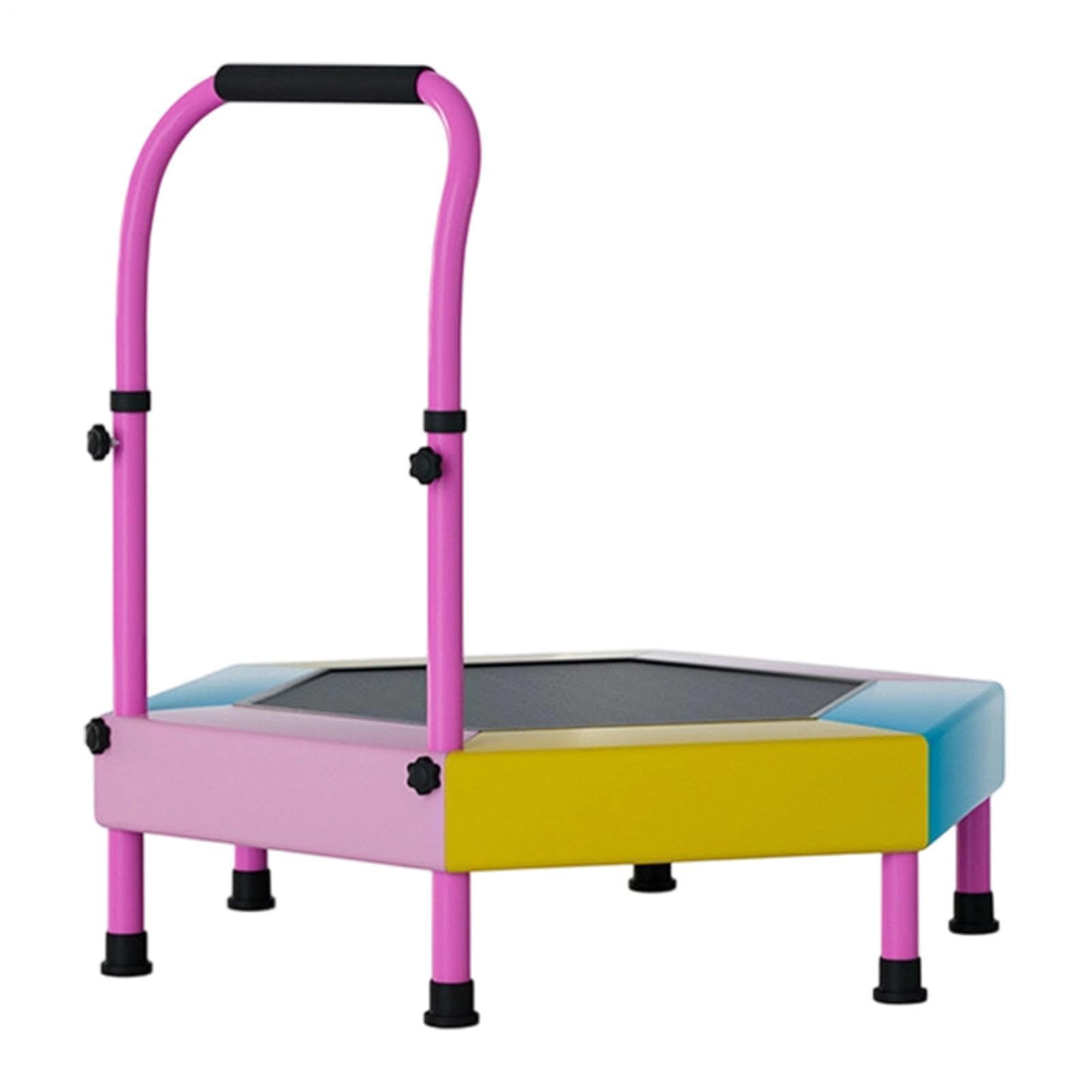 Trampolino per Bambini Attrezzatura Pieghevole da 91 cm | Trampolino da Esterno con Manico Regolabile per Parco Giochi Palestra Casa Aula Scuola Materna Cortile Prato Giardino