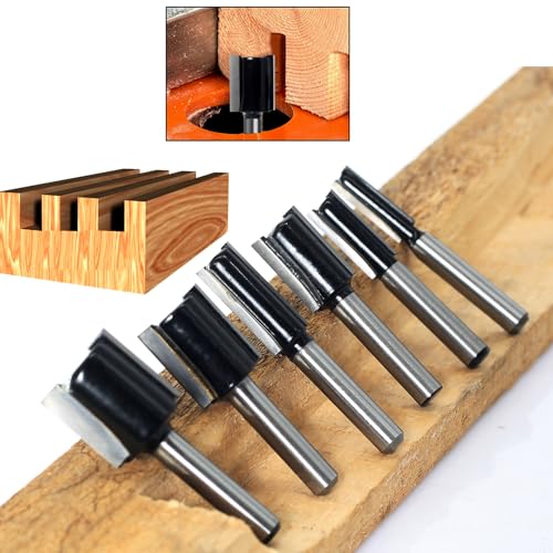 SICWOOD 6-Piece Straight Router Bit Set