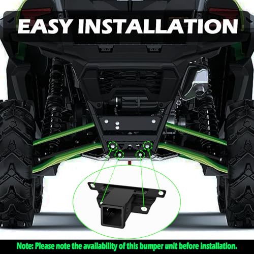 Image of Upgraded 2 Inch Hitch Receiver Compatible with Kawasaki Teryx KRX 1000 2020 2021 2022 2023 2024 2025 and Teryx KRX4 1000 2023 2024 2025