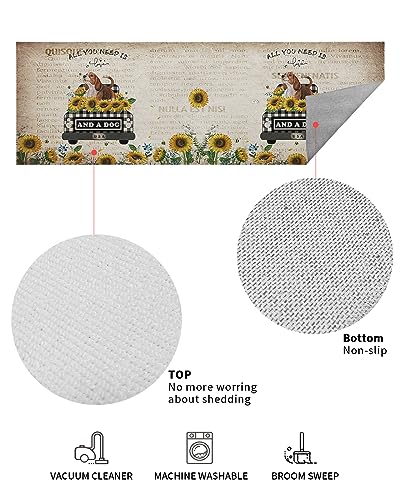 Front-Door-Mat-Farmhouse-Truck-Load-Sunflower-and-Dog-Old-Newspaper-Indoor-Outdoor-Entrance-Doormat-Washable-Floor-Mats-for-Front-Door-Bathroom-Kitchen-Runner-Rugs-24×71-Inch Front Door Mat Farmhouse Truck Load Sunflower and Dog Old Newspaper Indoor Outdoor Entrance Doormat Washable Floor Mats for Front Door Bathroom Kitchen Runner Rugs 24×71 Inch