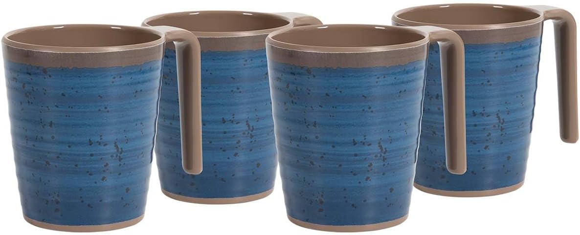 Bo-Camp BC Taza Halo L melamina Azul 4pcs