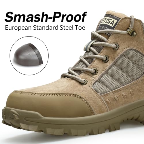 Work Boots for Men Breathable Steel Toe Boots Lightweight Steel Toe Shoes for Men Construction Boot Comfortable Safety Boot Indestructible Industrial Work Shoes2