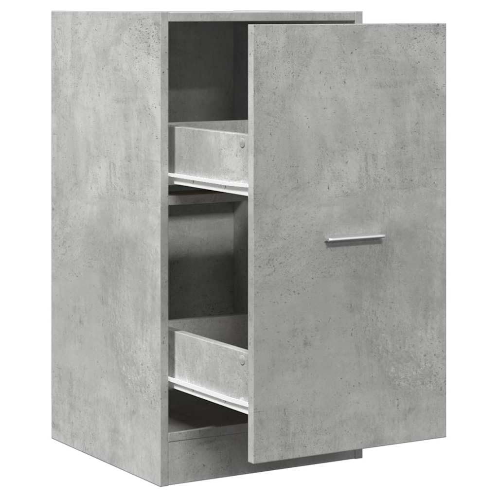 Armario auxiliar con 2 cajones gris de madera de 40 x 41 x 77,5 cm