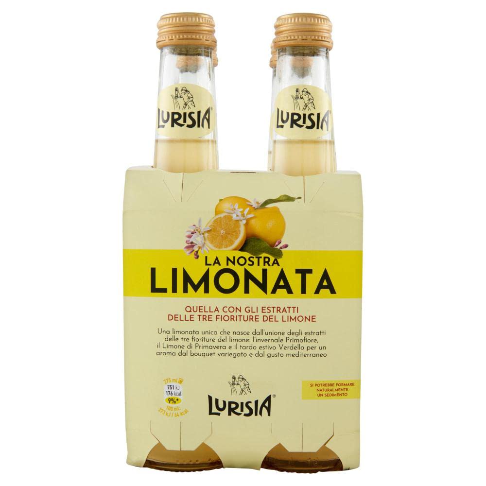 Lurisia Limonata con estratto delle tre fioriture del limone limonada con extracto de las tres flores de limón, 24 x 275 ml