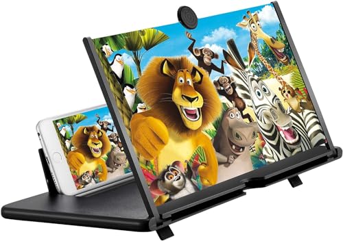 AouiSton 18 Pulgadas Amplificador de Pantalla para Movil, HD Lupa para Móvil, 3D Pantalla Aumento movil para Ver Películas y Videos, Lupa Pantalla Plegable para Todos los Smartphones