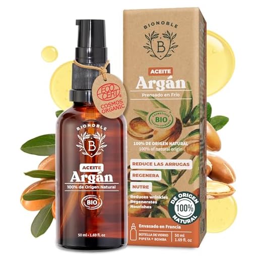 ACEITE DE ARGÁN ORGÁNICO | 100% Puro, Natural y Prensado en Frío | Rostro, Cuerpo, Cabello, Barba, Uñas | Vegano y Cruelty Free | Botella de Vidrio + Pipeta + Bomba (50ml)